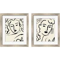 Framed 'Matisse's Muse Portrait 2 Piece Framed Art Print Set' border=