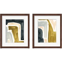Framed Brushy Shapes 2 Piece Framed Art Print Set
