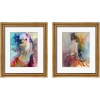 Framed 'Mood Alizarine 2 Piece Framed Art Print Set' border=