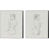 Framed Female Back Sketch 2 Piece Canvas Print Set