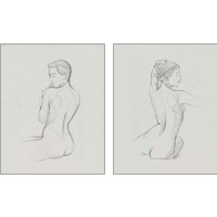 Framed Female Back Sketch 2 Piece Art Print Set