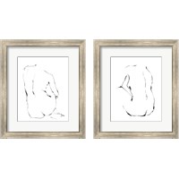 Framed Seated Figure Pose 2 Piece Framed Art Print Set