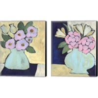 Framed 'Distressed Bouquet 2 Piece Canvas Print Set' border=