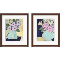 Framed 'Distressed Bouquet 2 Piece Framed Art Print Set' border=