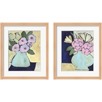 Framed 'Distressed Bouquet 2 Piece Framed Art Print Set' border=