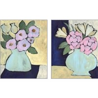Framed 'Distressed Bouquet 2 Piece Art Print Set' border=