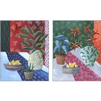 Framed 'Table Vignette 2 Piece Art Print Set' border=