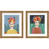 Framed Frida Headdress 2 Piece Framed Art Print Set