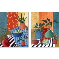 Framed 'Colorful Tablescape 2 Piece Art Print Set' border=