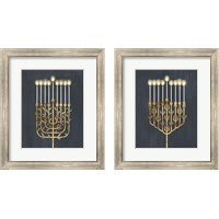 Framed Golden Hanukkah 2 Piece Framed Art Print Set