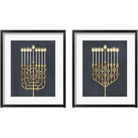Framed Golden Hanukkah 2 Piece Framed Art Print Set