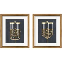 Framed Golden Hanukkah 2 Piece Framed Art Print Set