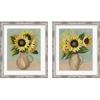 Framed 'Sunflower Afternoon 2 Piece Framed Art Print Set' border=