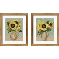 Framed 'Sunflower Afternoon 2 Piece Framed Art Print Set' border=
