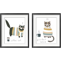 Framed Coffee Cats 2 Piece Framed Art Print Set