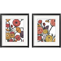 Framed 'Stretching Blooms 2 Piece Framed Art Print Set' border=