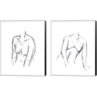Framed Sketched Figure 2 Piece Canvas Print Set