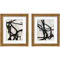 Framed 'Graphical Lines 2 Piece Framed Art Print Set' border=