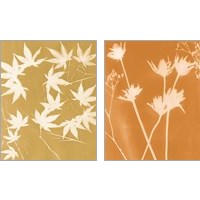 Framed 'Enchanted Fall Cyanotype 2 Piece Art Print Set' border=