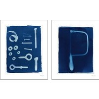 Framed 'Cyanotype Tools 2 Piece Art Print Set' border=