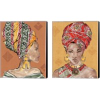 Framed African Flair Warm 2 Piece Canvas Print Set