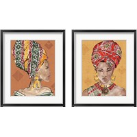 Framed African Flair Warm 2 Piece Framed Art Print Set