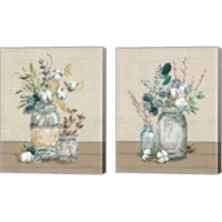 Framed Cotton Bouquet 2 Piece Canvas Print Set