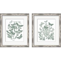 Framed Butterfly Bouquet Sage 2 Piece Framed Art Print Set