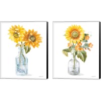 Framed Fresh Cut Sunflowers 2 Piece Canvas Print Set