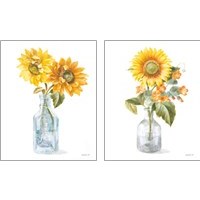 Framed 'Fresh Cut Sunflowers 2 Piece Art Print Set' border=
