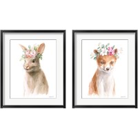 Framed 'Wild for Flowers 2 Piece Framed Art Print Set' border=