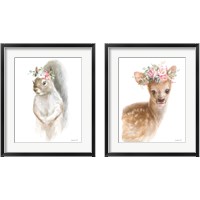 Framed 'Wild for Flowers 2 Piece Framed Art Print Set' border=