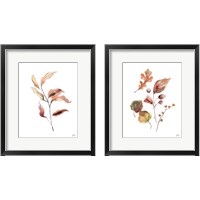 Framed 'Pieces of Autumn 2 Piece Framed Art Print Set' border=