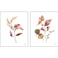 Framed 'Pieces of Autumn 2 Piece Art Print Set' border=