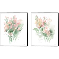 Framed 'Vibrant Blooms 2 Piece Canvas Print Set' border=