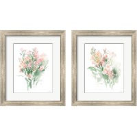 Framed 'Vibrant Blooms 2 Piece Framed Art Print Set' border=