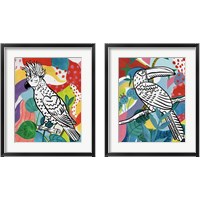 Framed 'Jungle Birds 2 Piece Framed Art Print Set' border=