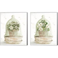 Framed 'Floral Cloche 2 Piece Canvas Print Set' border=