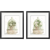 Framed 'Floral Cloche 2 Piece Framed Art Print Set' border=
