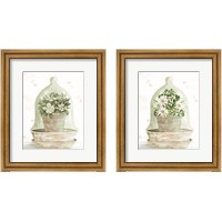 Framed 'Floral Cloche 2 Piece Framed Art Print Set' border=