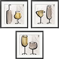 Framed 'Painted Wine 3 Piece Framed Art Print Set' border=