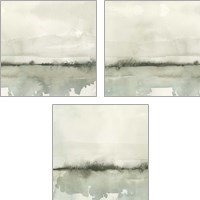 Framed 'Winter Reflections 3 Piece Art Print Set' border=