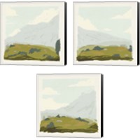 Framed 'Alpine Ascent  3 Piece Canvas Print Set' border=