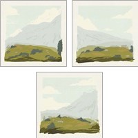 Framed 'Alpine Ascent  3 Piece Art Print Set' border=
