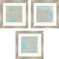 Framed 'Spring Abstract 3 Piece Framed Art Print Set' border=