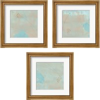 Framed 'Spring Abstract 3 Piece Framed Art Print Set' border=