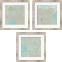 Framed Spring Abstract 3 Piece Framed Art Print Set