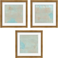 Framed Spring Abstract 3 Piece Framed Art Print Set