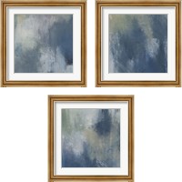 Framed Azure Blend  3 Piece Framed Art Print Set