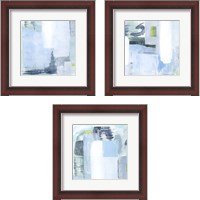 Framed 'Oceanic Shimmer 3 Piece Framed Art Print Set' border=